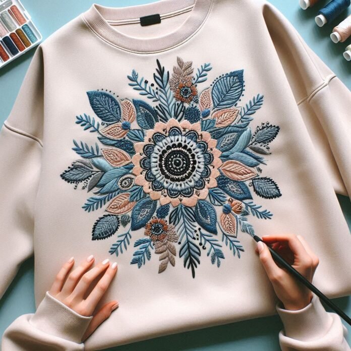 Hand Embroidered Oversized Sweatshirt Ideas