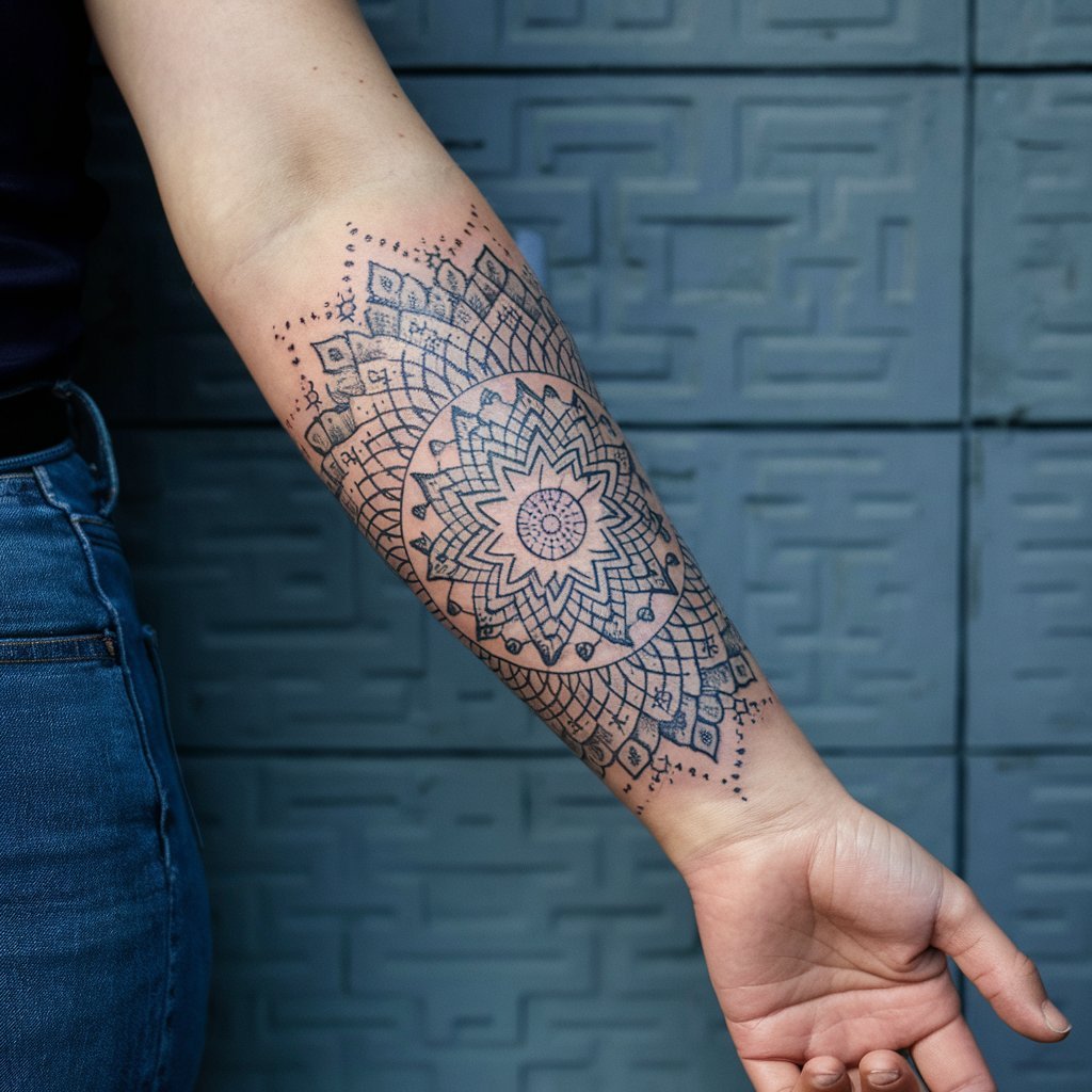 Detailed Side Forearm Tattoos for Women