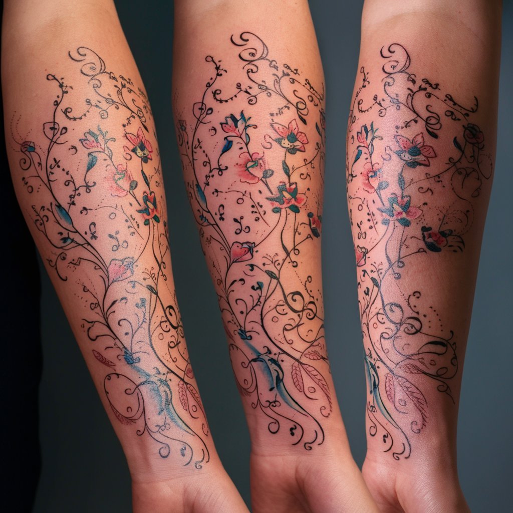 Elegant Side Forearm Tattoo Designs for Women