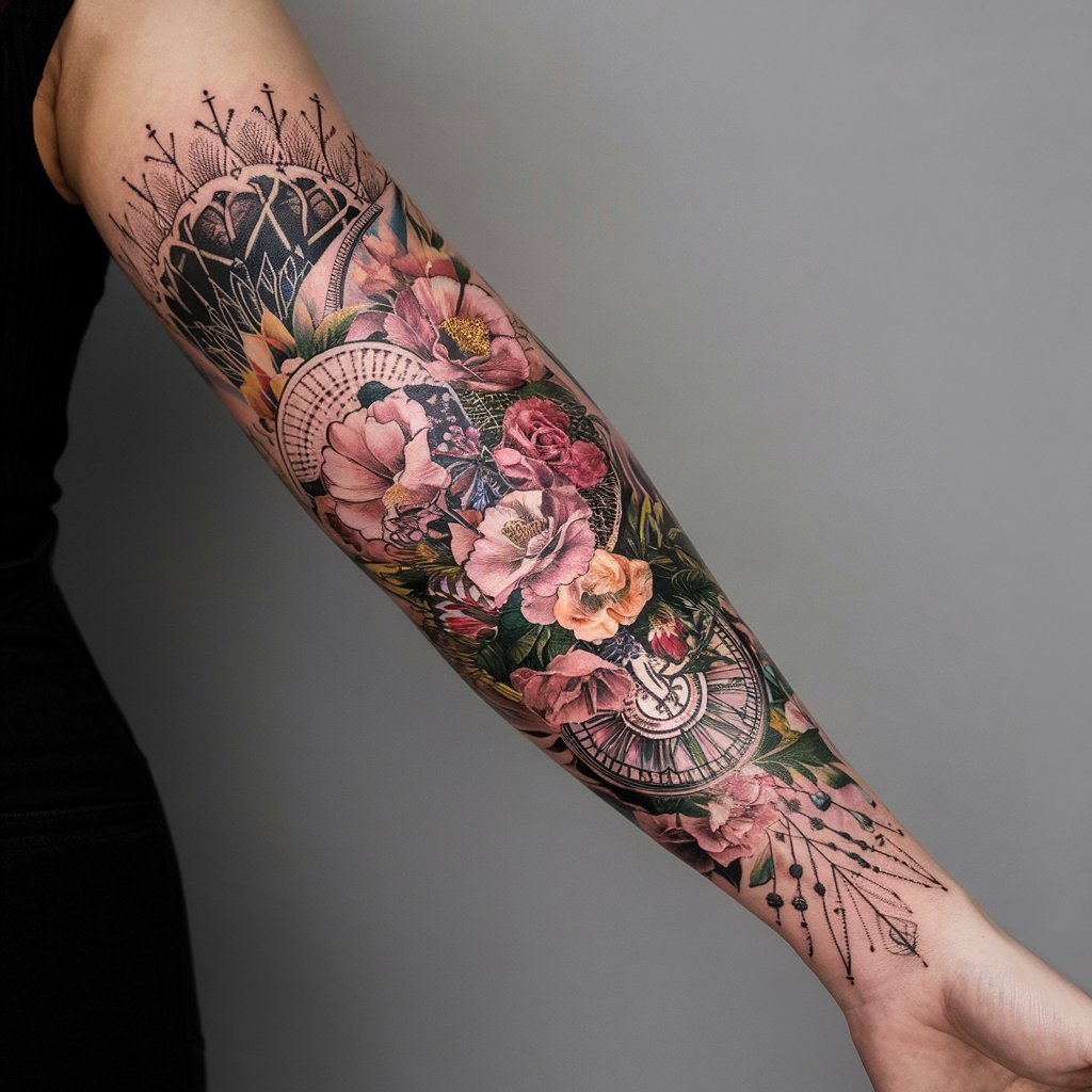 Forearm Sleeve Tattoo Ideas for Women’s Side