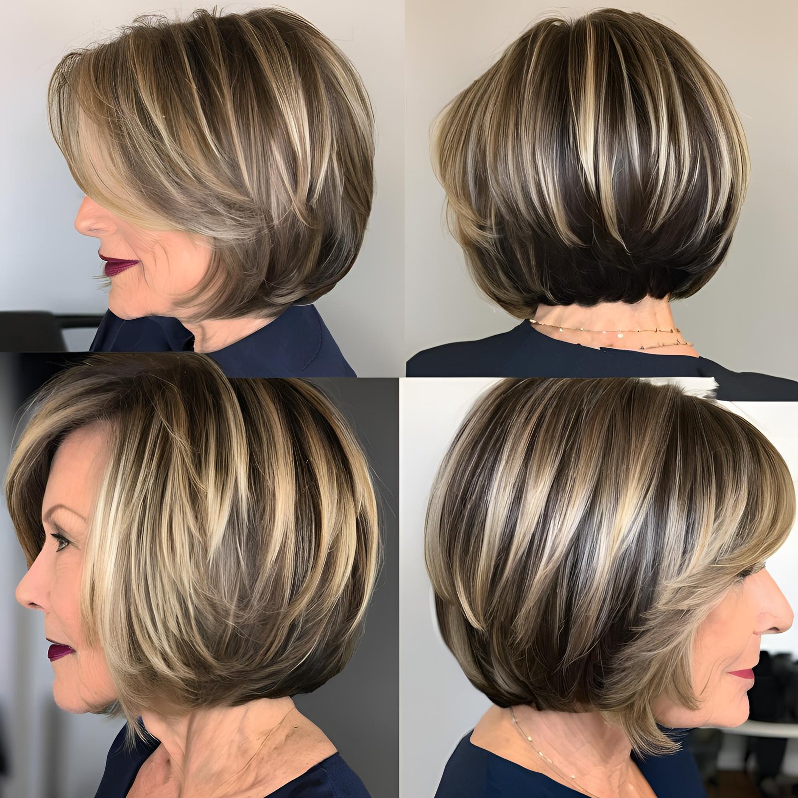 Layered Bob for Women Over 50