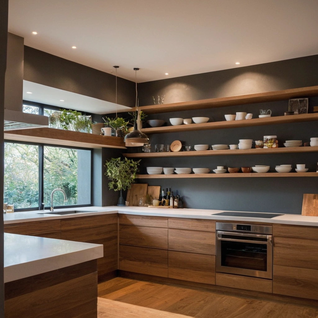 Modern Kitchen Designs with Open Shelving