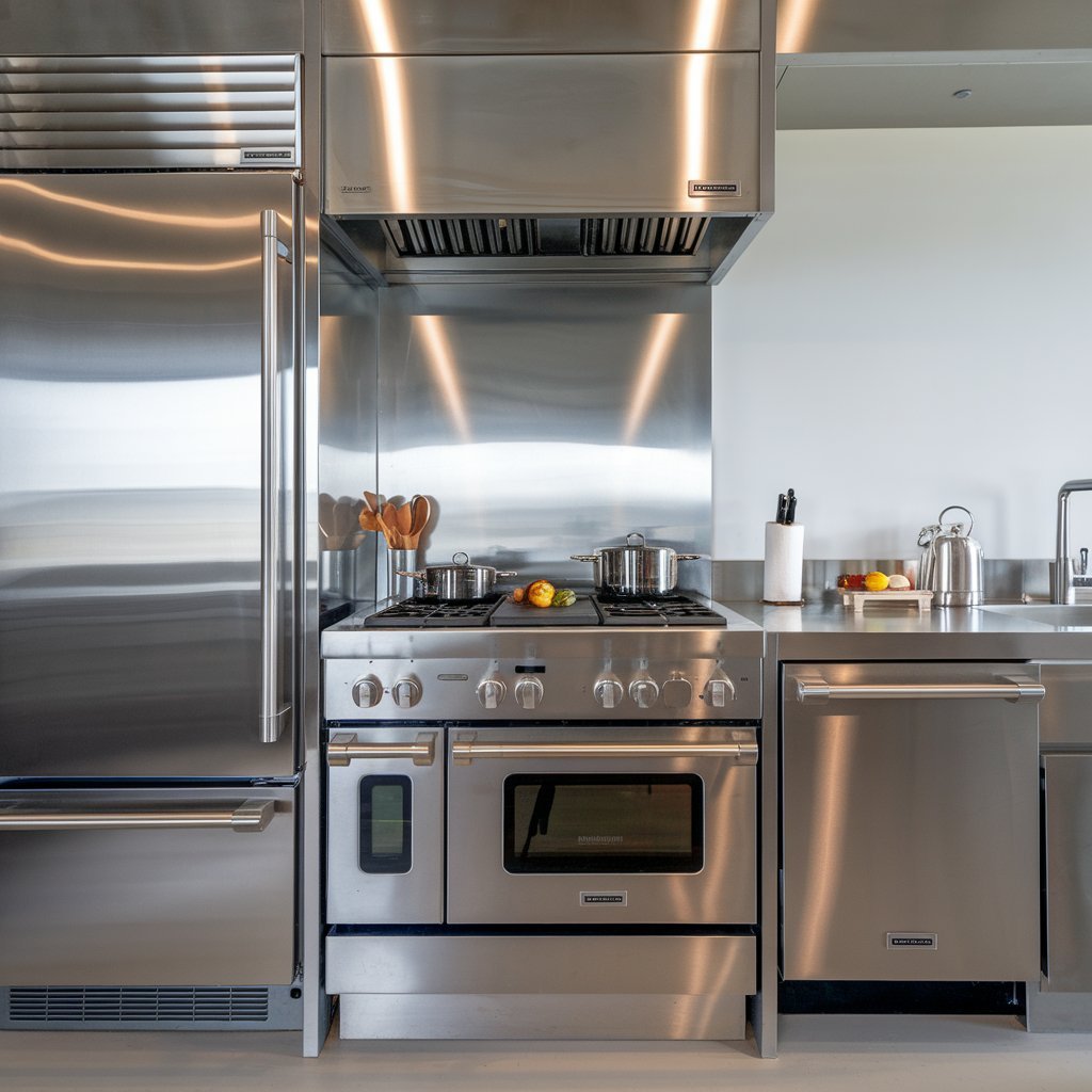 Modern Kitchen Designs with Stainless Steel Appliances