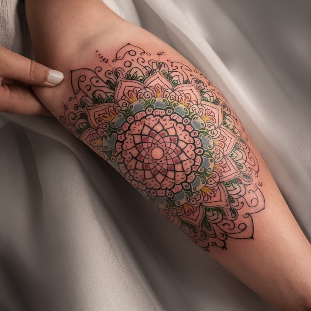 Side Forearm Mandala Tattoos for Women