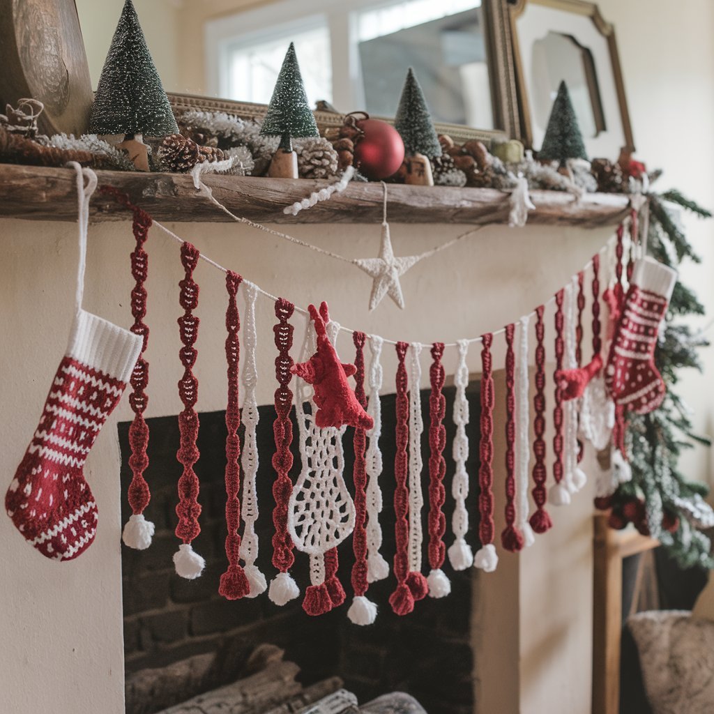 Crochet Christmas Garland