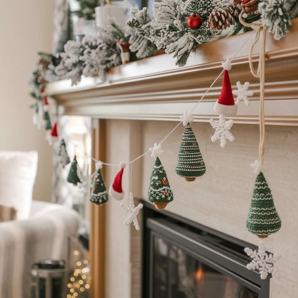 Crochet Christmas Garland