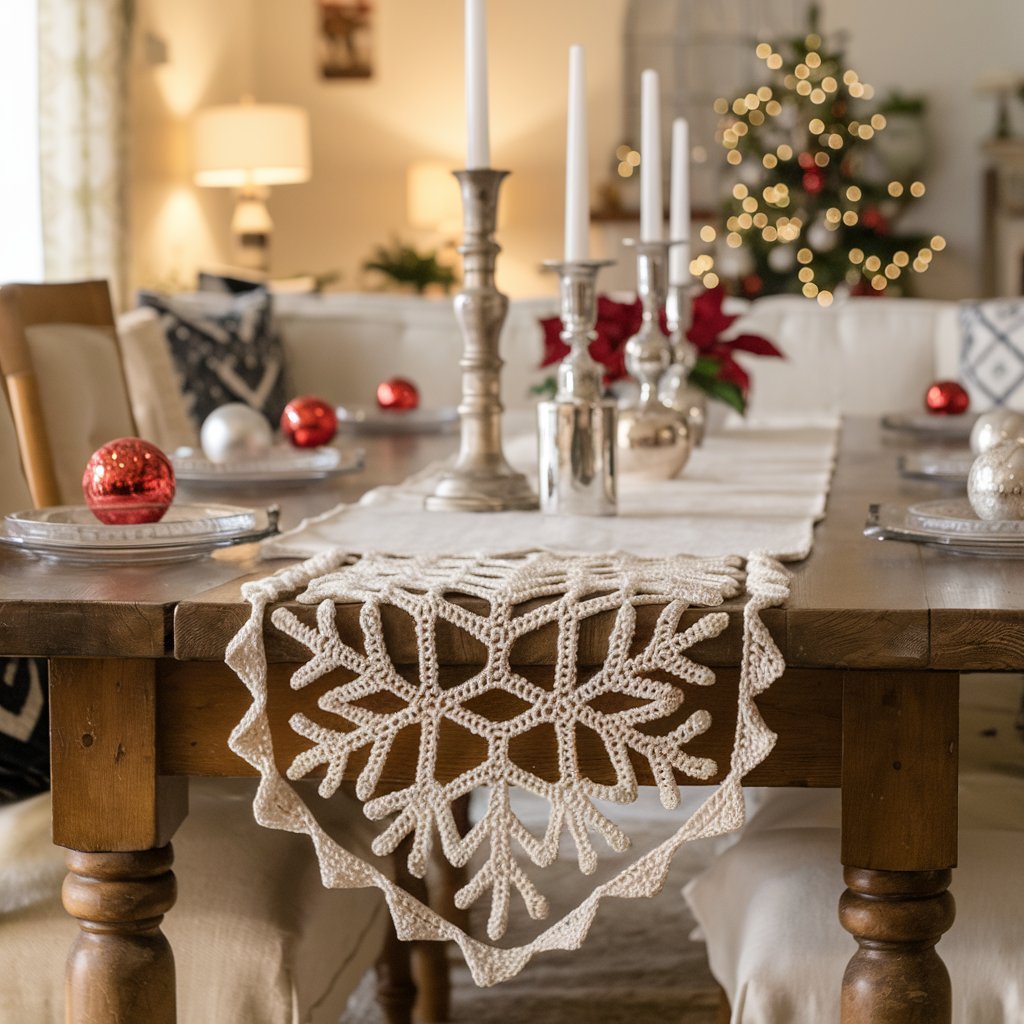 Crochet Christmas Table Runner