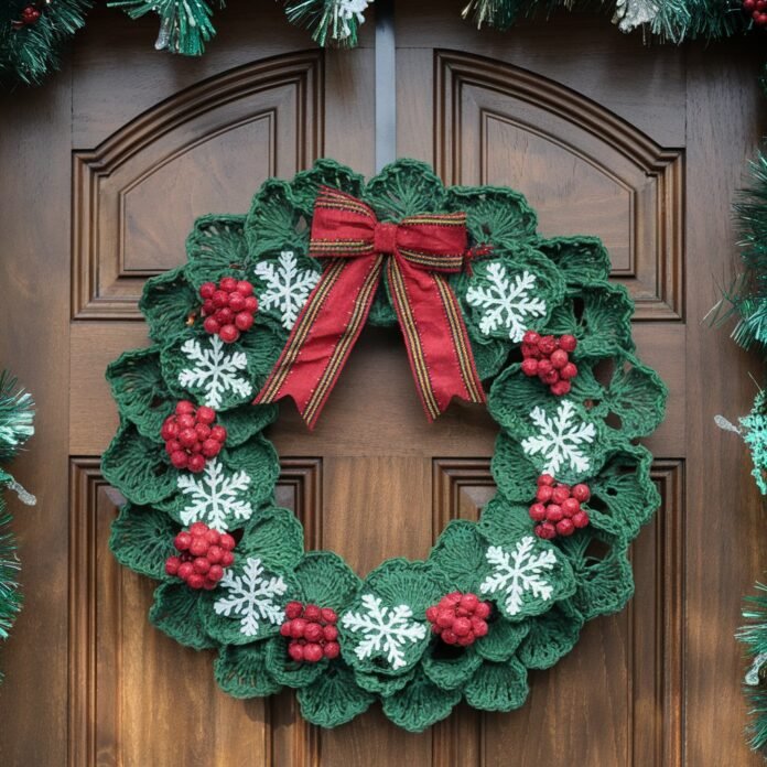 Crochet Holiday Wreath