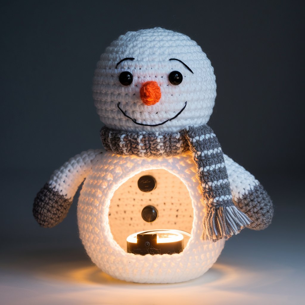 Amigurumi Snowman with Lights