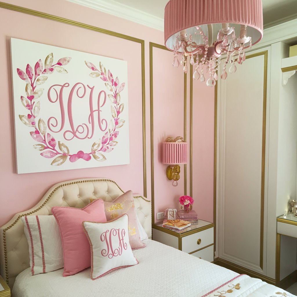 How to Add a Personal Touch to a Girls' Bedroom with Monogram Decor