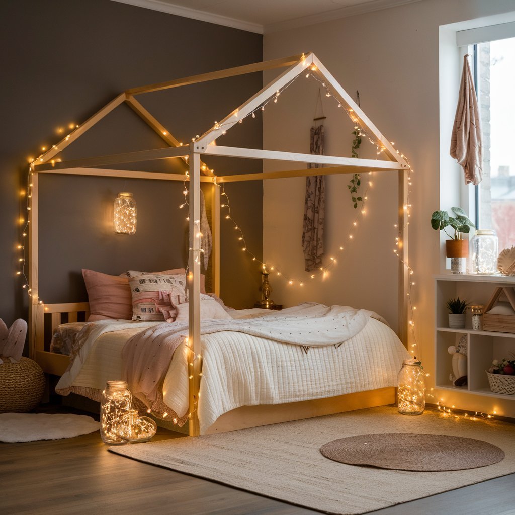 How to Incorporate Fairy Lights in a Girls' Bedroom