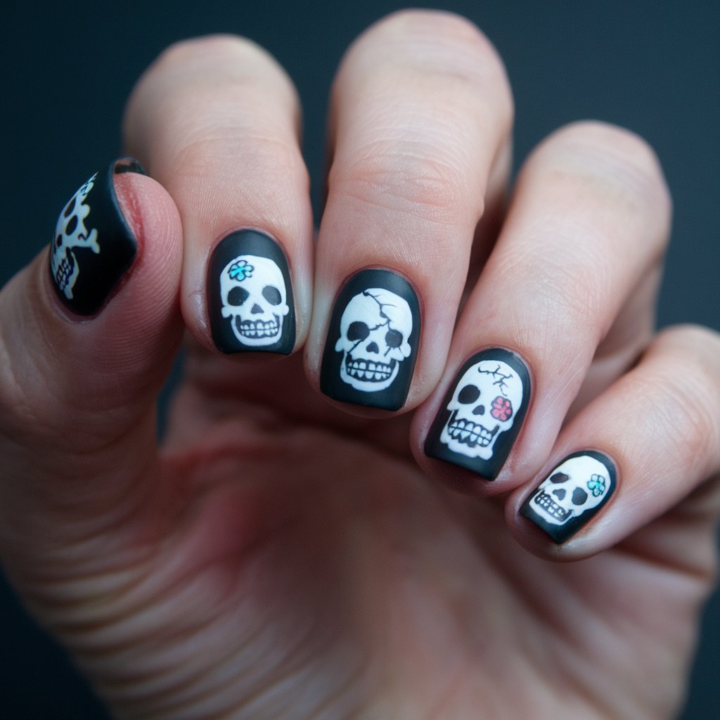 Skull Nail Art