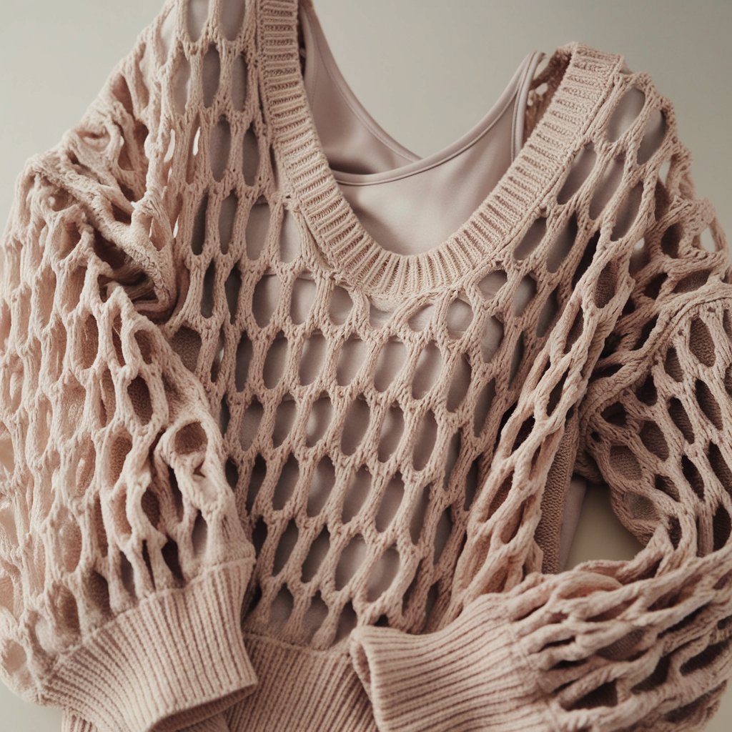 Mesh Stitch Crochet Sweater