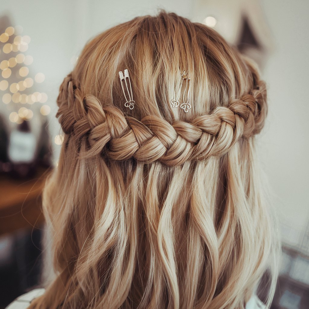 Braided Crown Homecoming Hairstyle