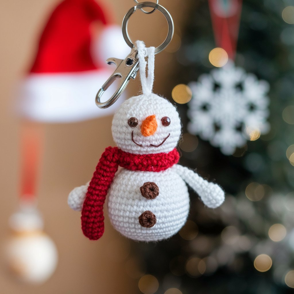 Mini Snowman Keychain