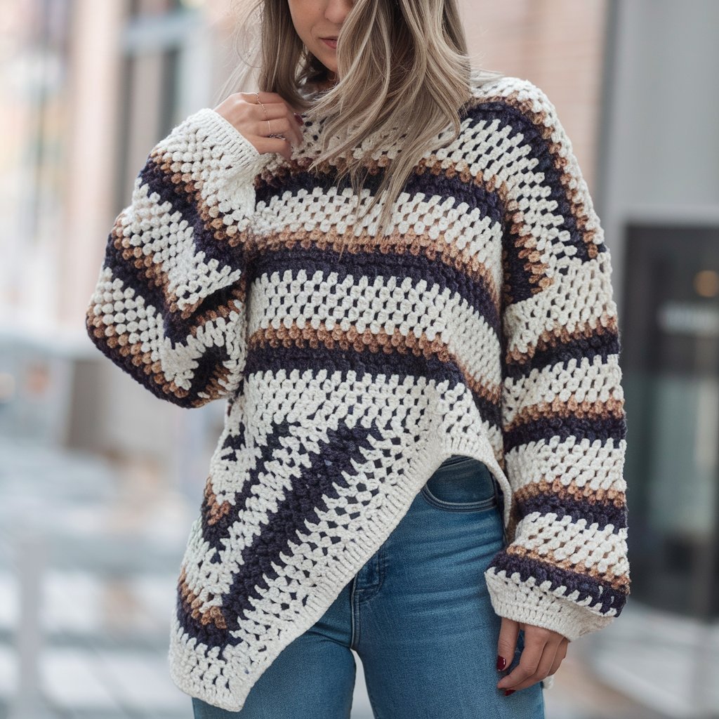 Asymmetrical Crochet Sweater