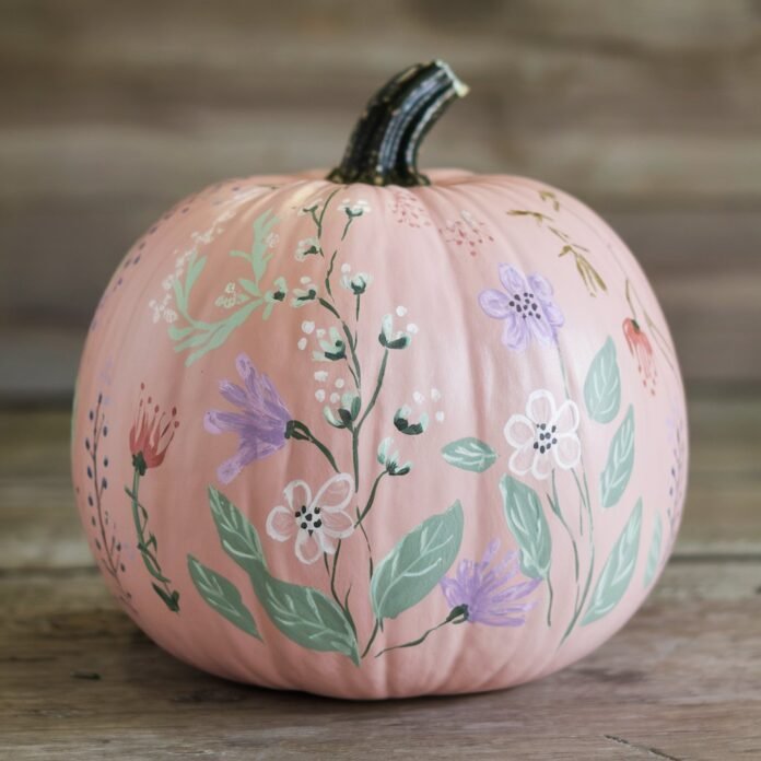 Floral Patterned Pumpkin