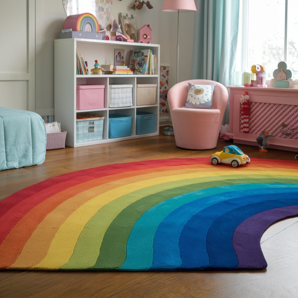 Rainbow Rugs for Playful Spaces