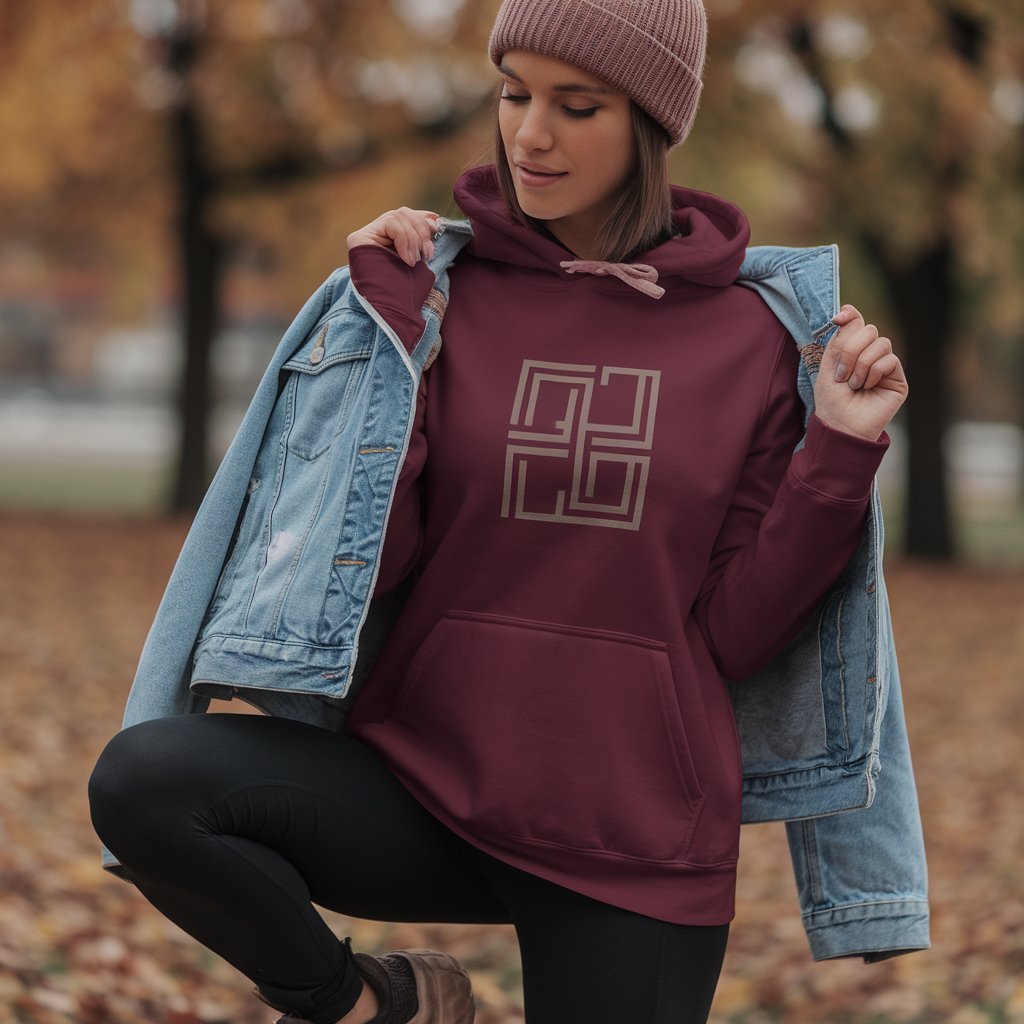 Casual Denim Jacket and Hoodie Combo