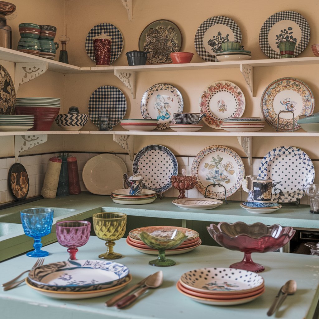 Retro Patterned Dishes