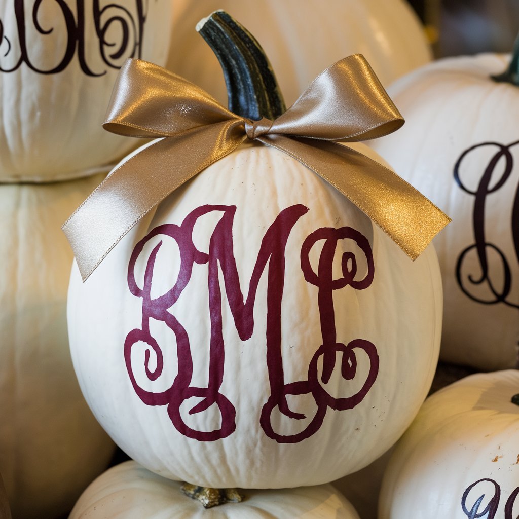 Monogrammed Pumpkins