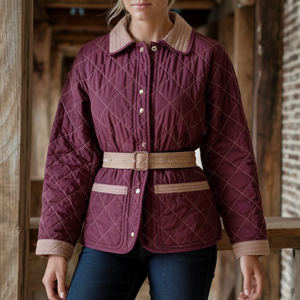 Quilted Barn Jacket with Skinny Jeans