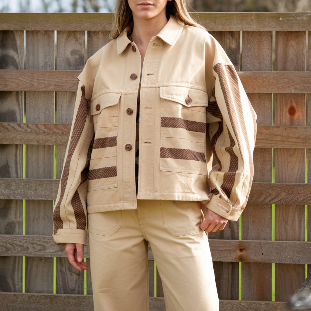 Oversized Barn Jacket with Straight-Leg Pants