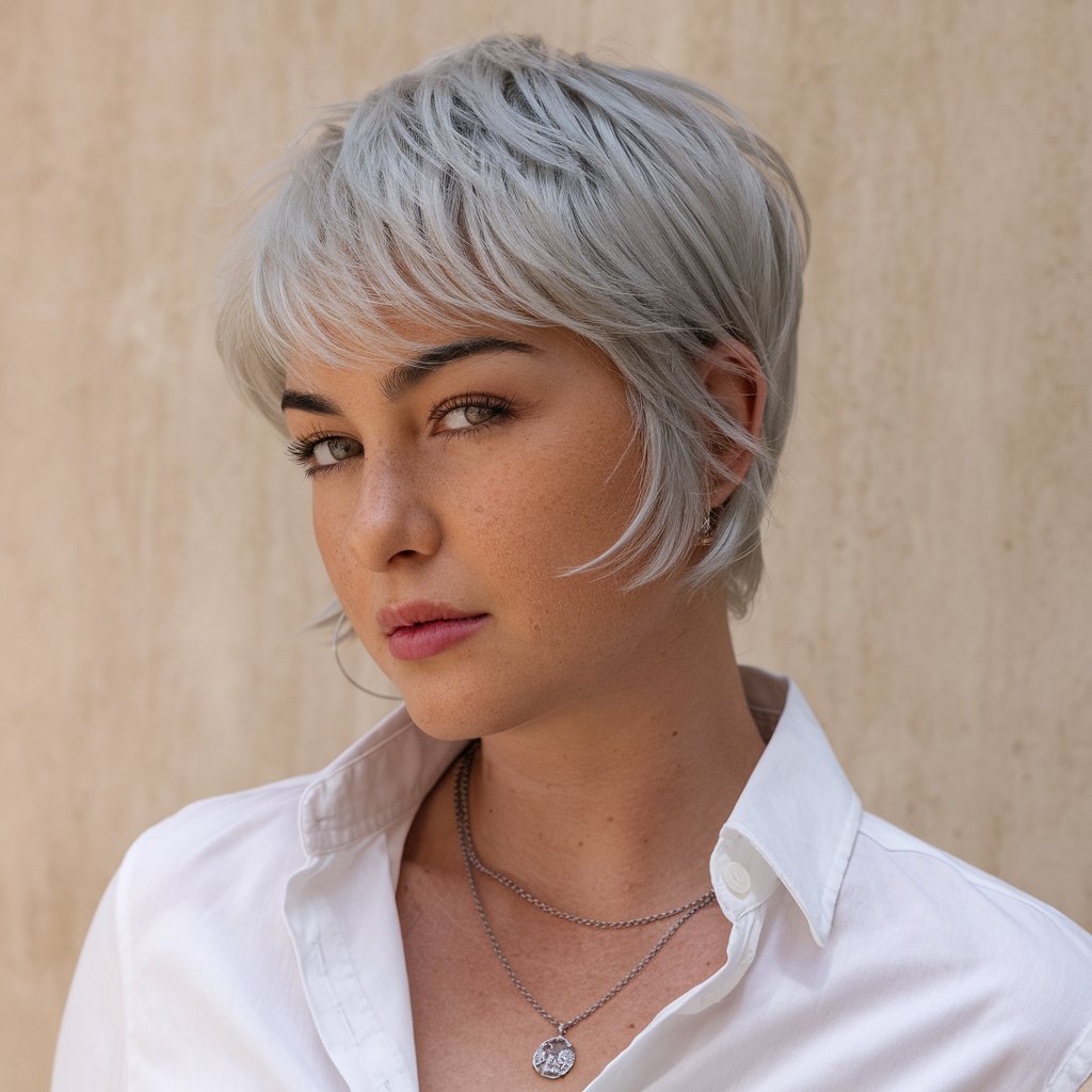 Classic Silver Pixie Cut