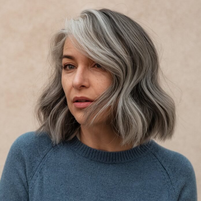 Wavy Bob with Side Bangs