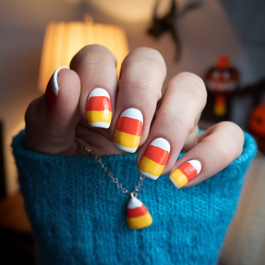 Candy Corn Nails