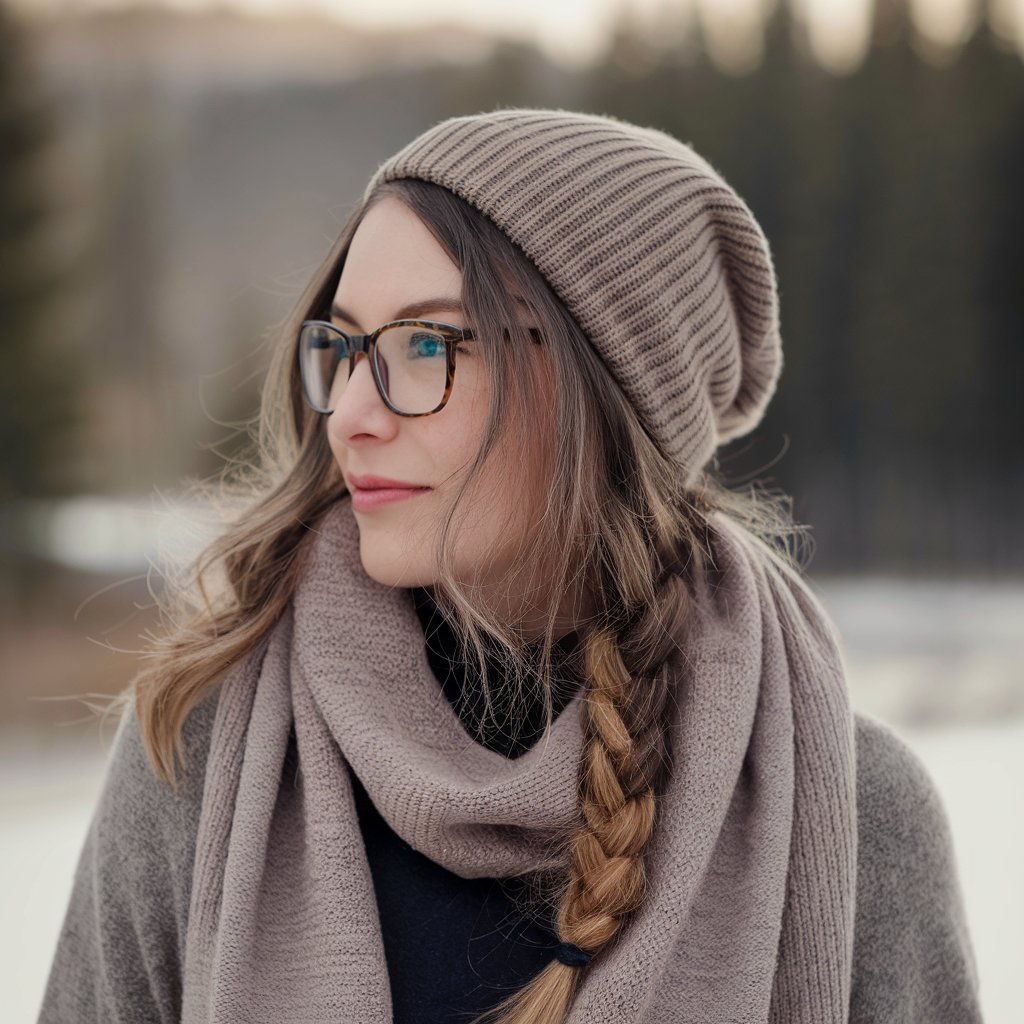 Side Braid with a Beanie