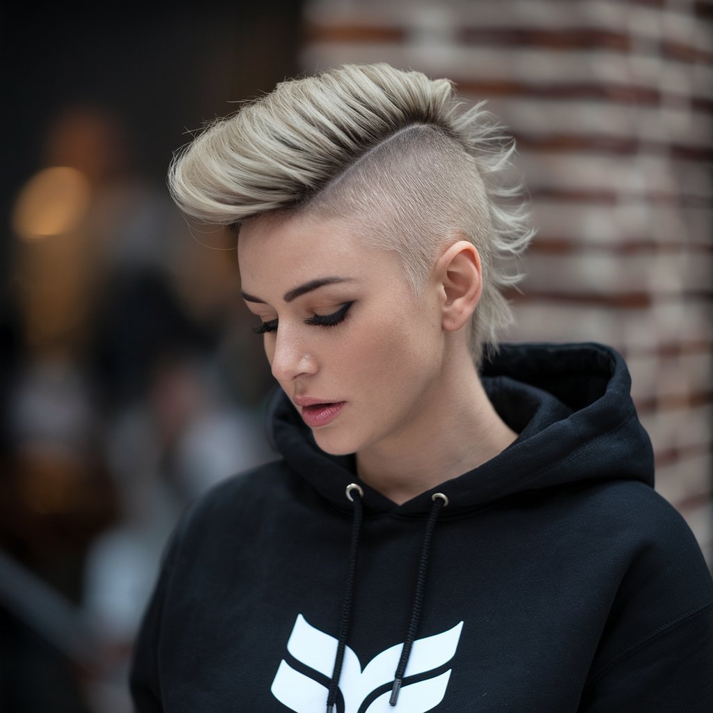 Faux Hawk with a Hoodie