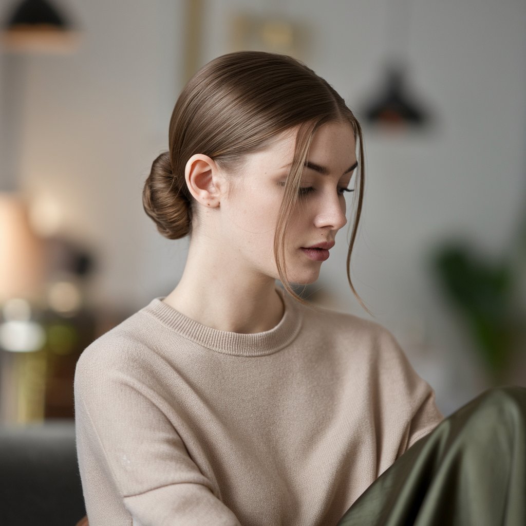 Sleek Low Bun Homecoming Hairstyle