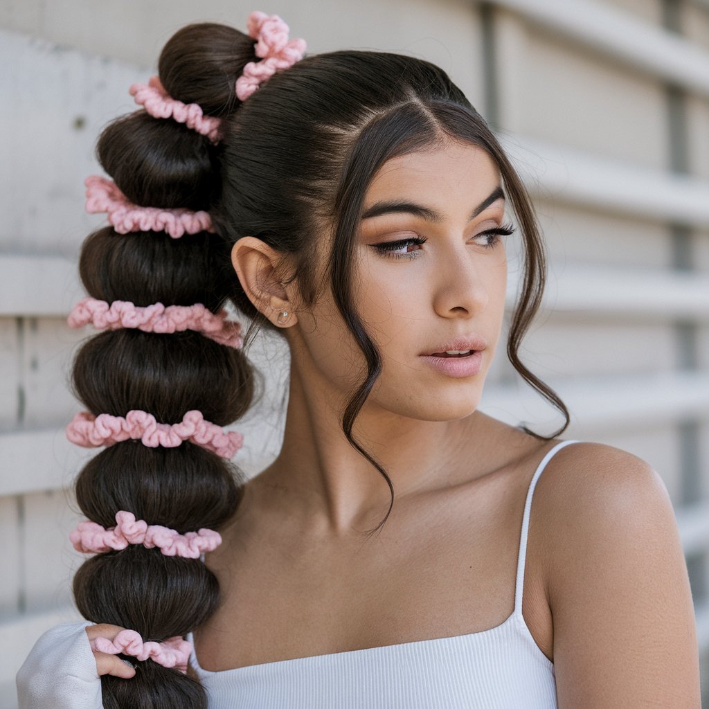 Bubble Ponytail Homecoming Hairstyle