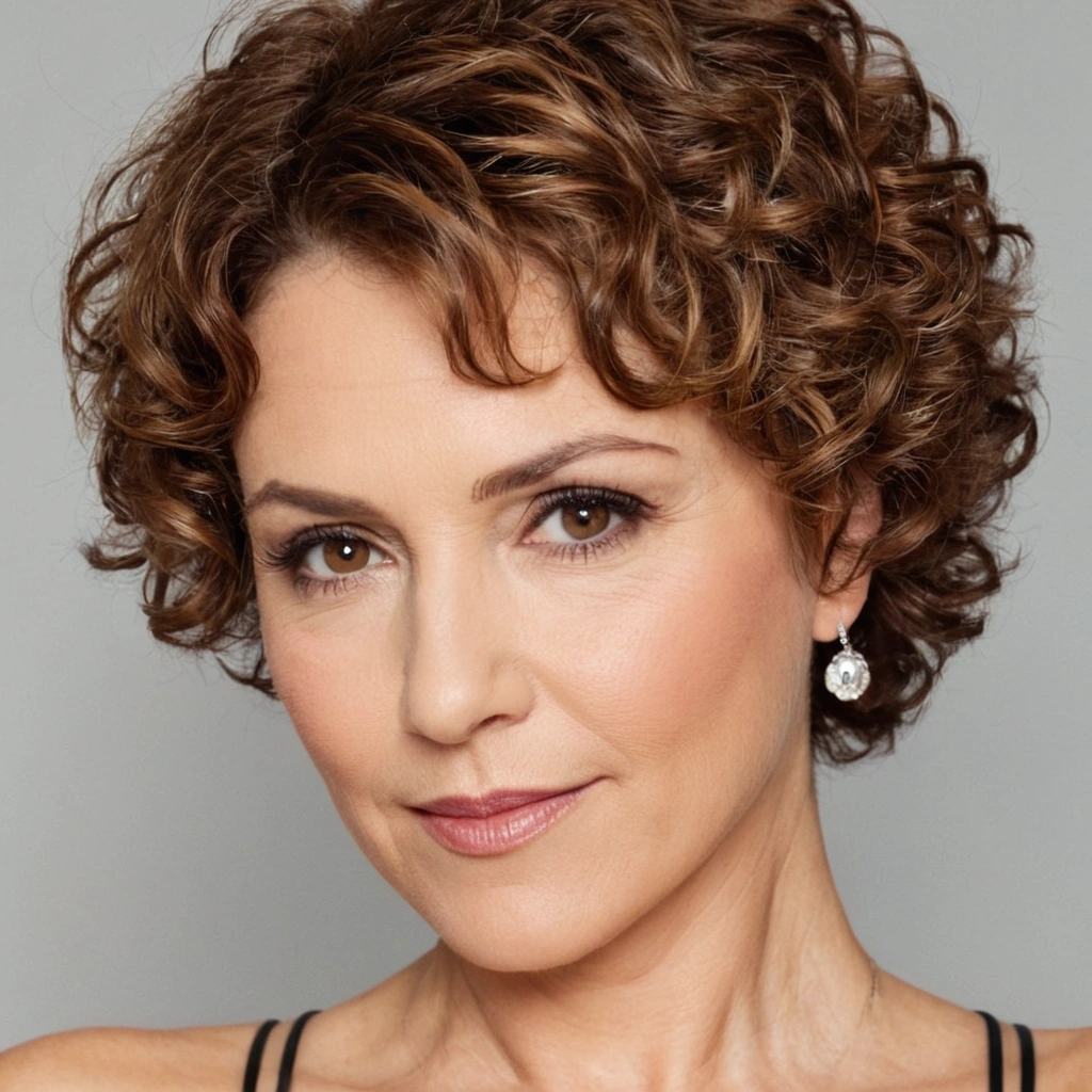 Short Curly Hairstyles for Women Over 50