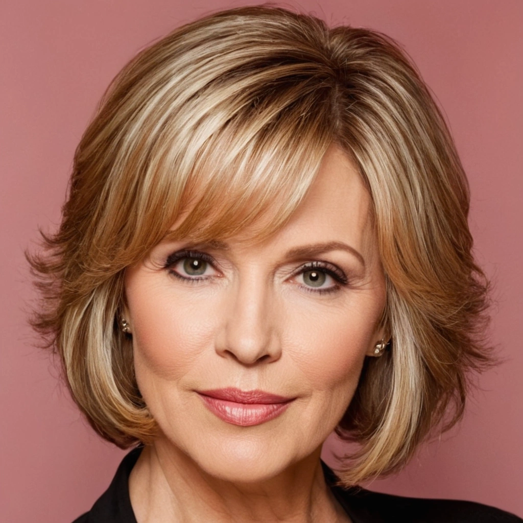 Hairstyles for Women Over 50 with Heart-Shaped Faces