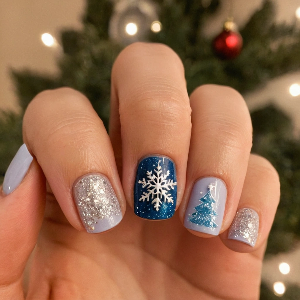 Disney Christmas Nails for Winter