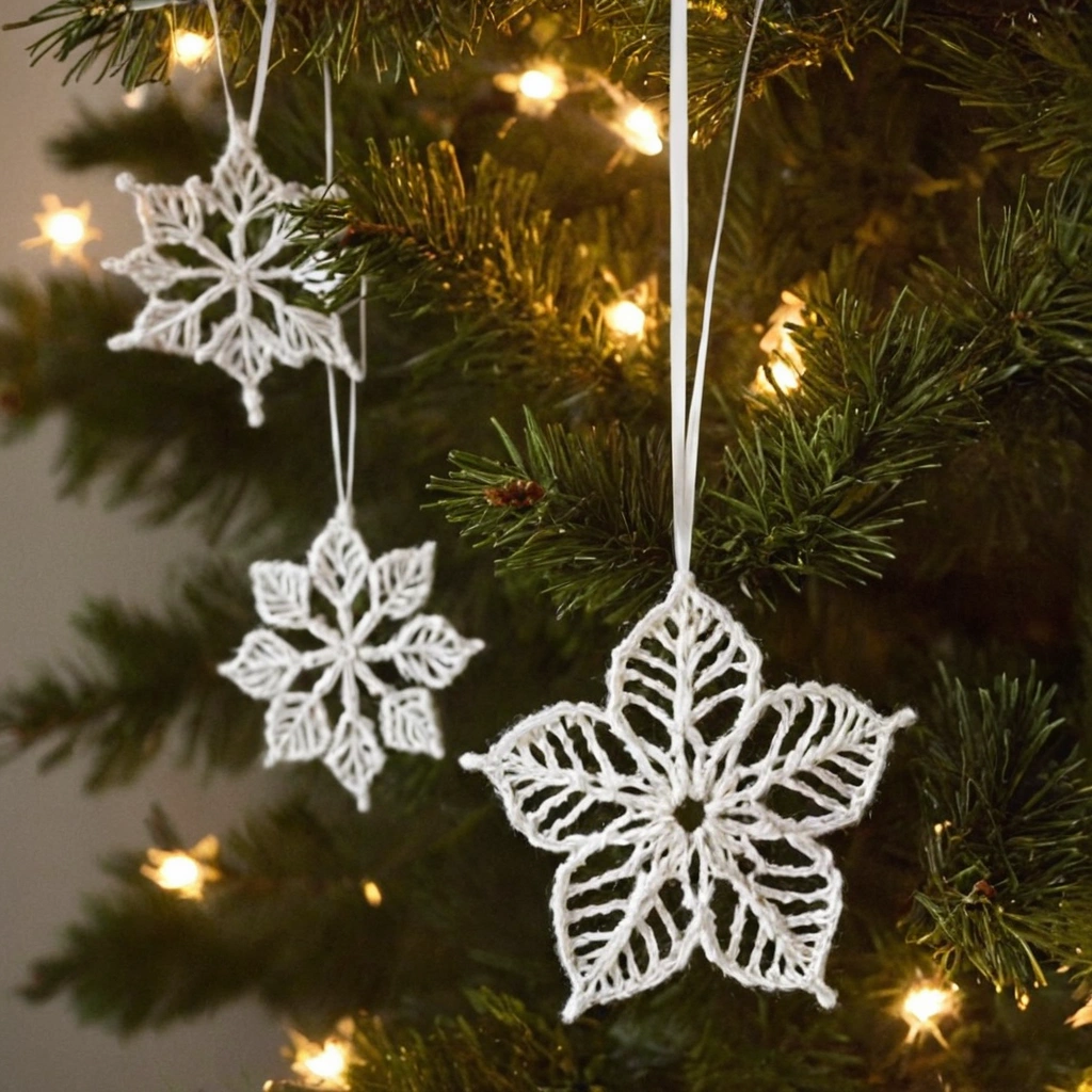 Crochet Snowflake Ornaments