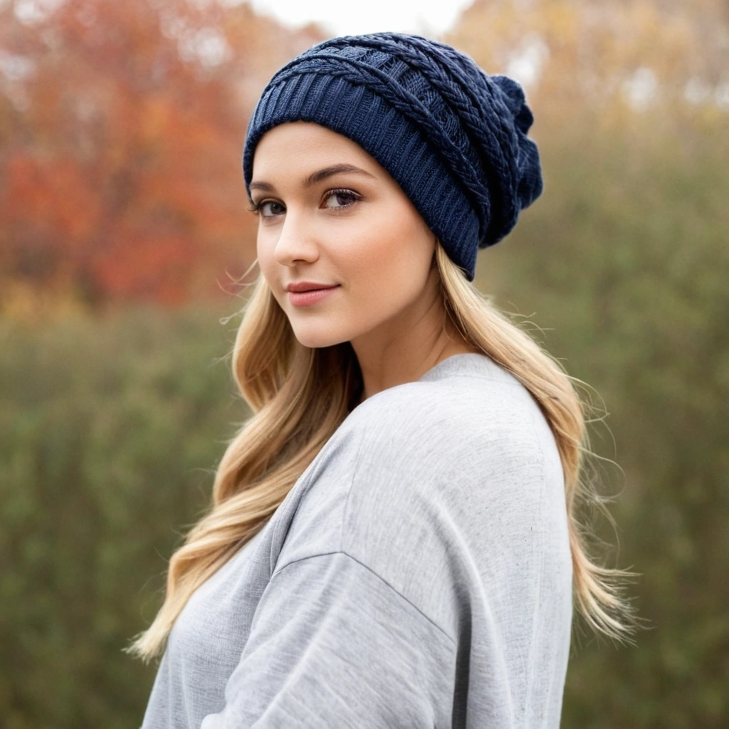 Fishtail Side Braid with a Slouchy Beanie