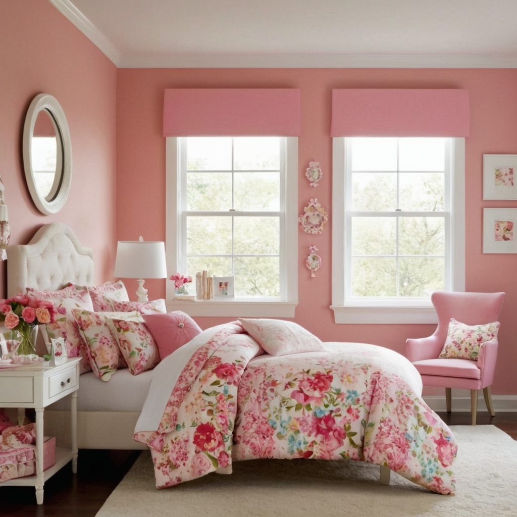 How to Decorate a Girls' Bedroom with Floral Patterns