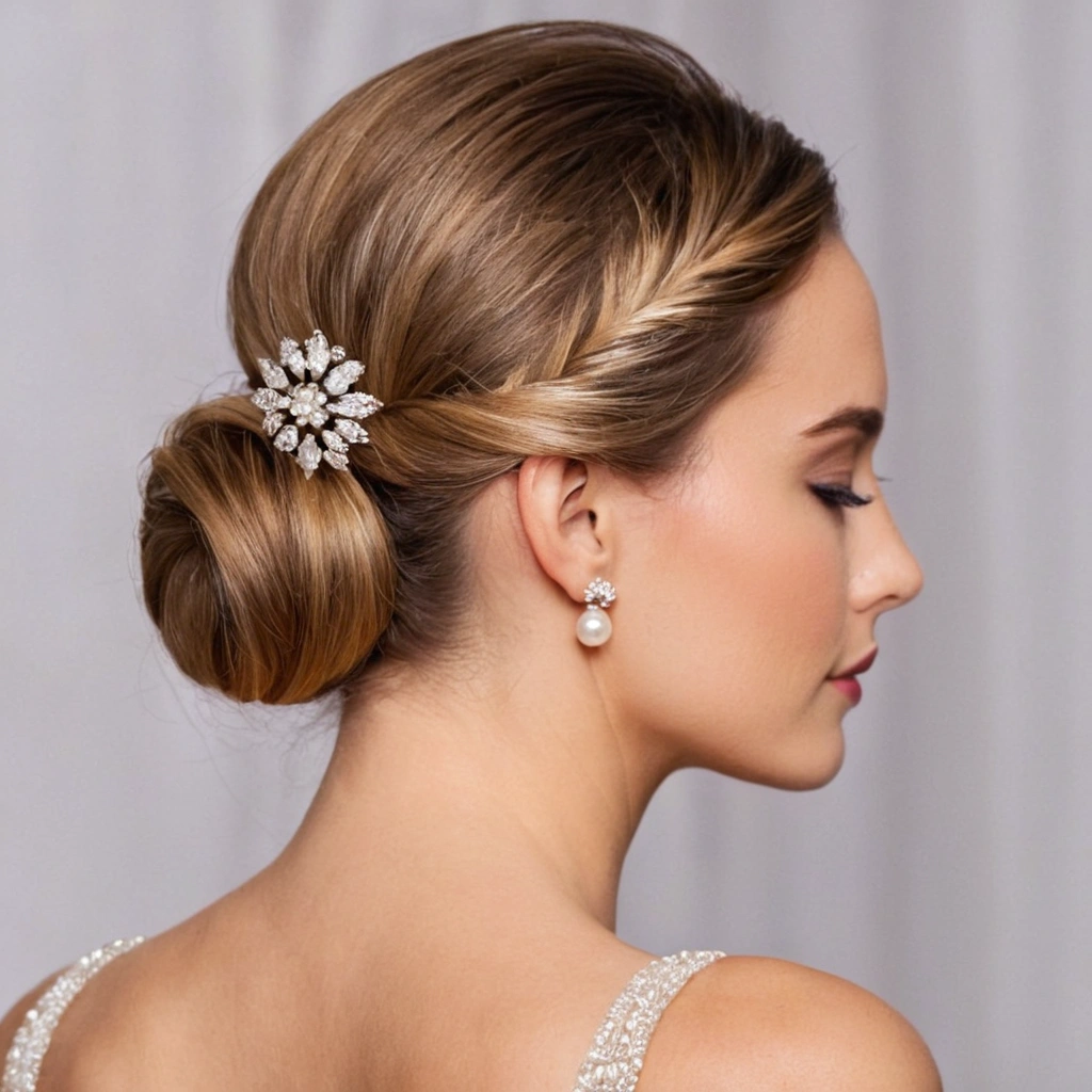 Low Chignon Homecoming Hairstyle