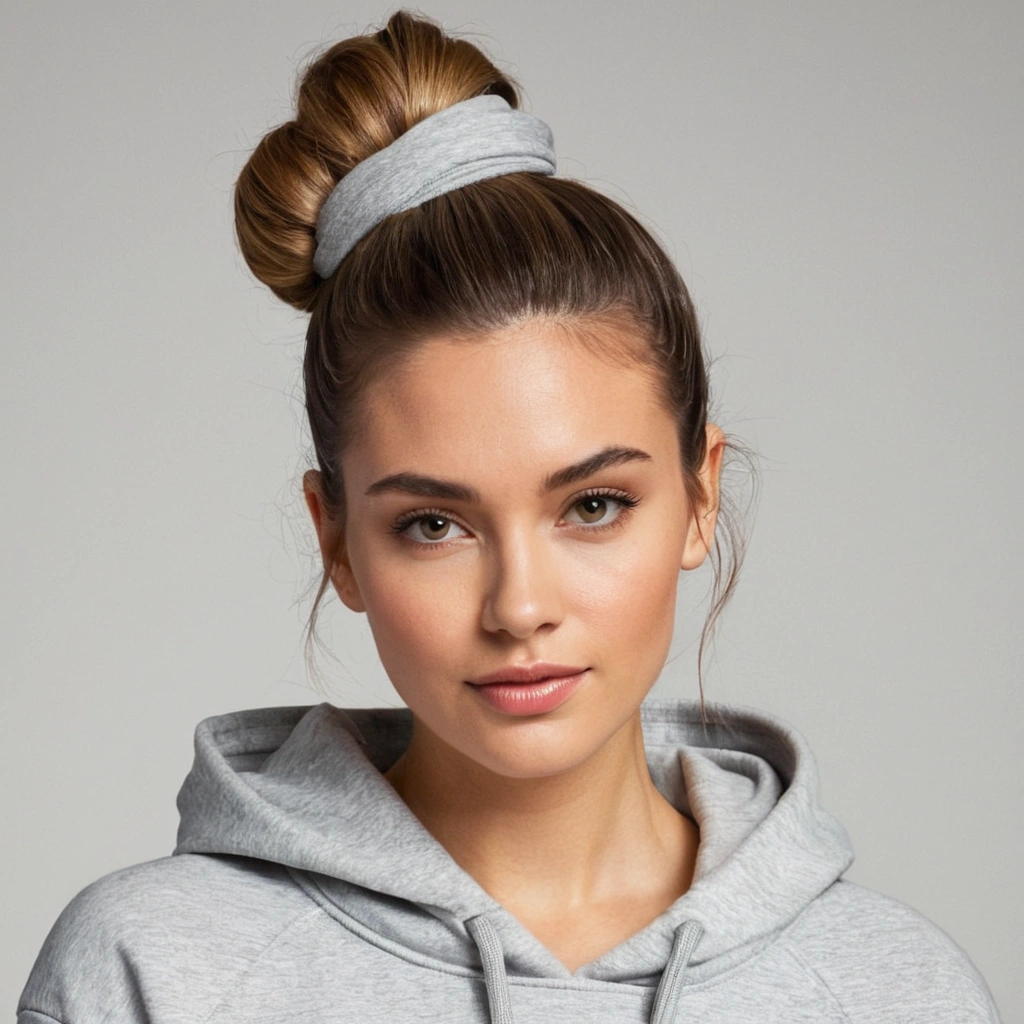 Top Knot with a Hoodie