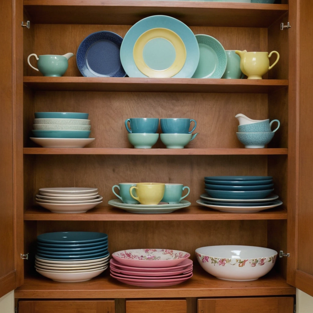 Colorful Dinnerware Display