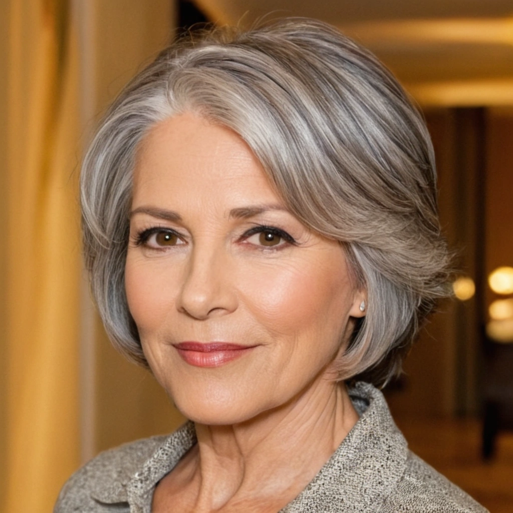 Haircuts for Women Over 50 with Gray Hair