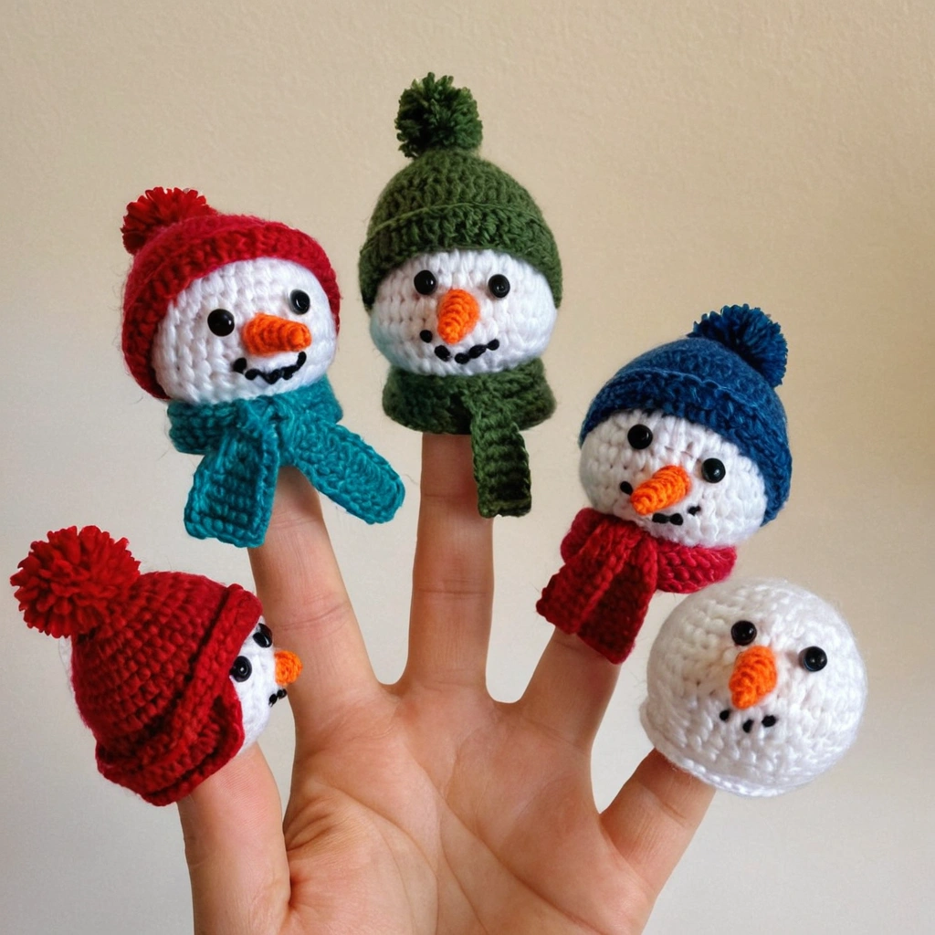 Snowman Finger Puppets