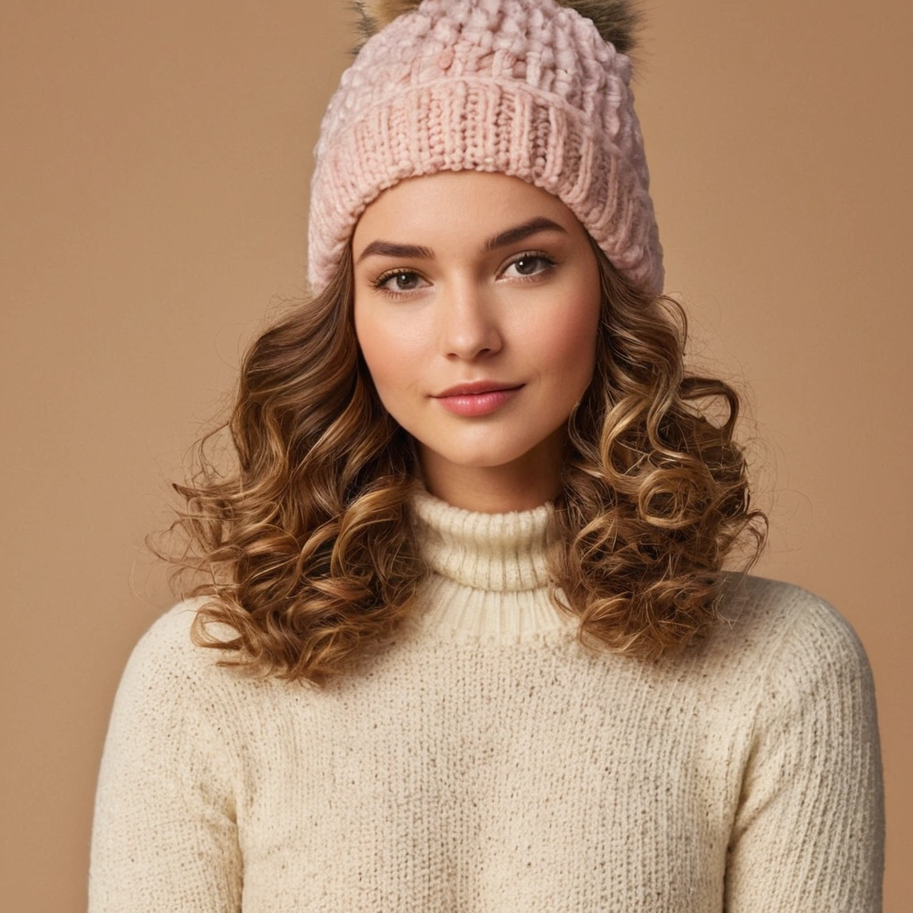 Spiral Curls with a Fuzzy Beanie