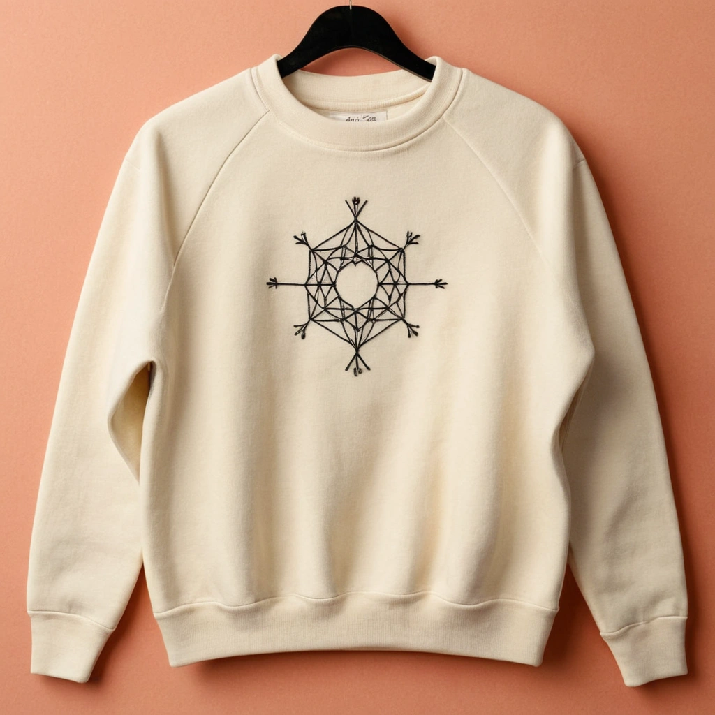 Minimalist Hand Embroidered Sweatshirt Designs