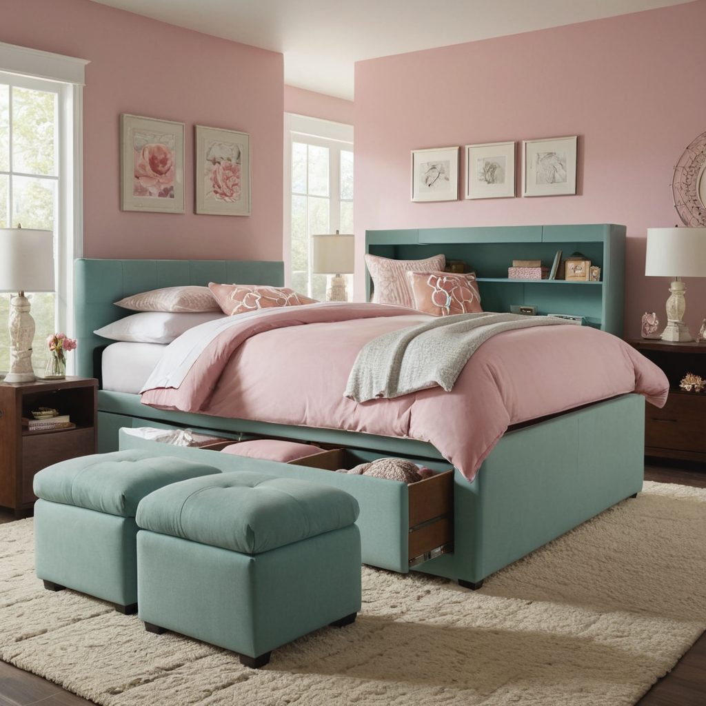 Girls' Bedroom Ideas with Multi-Functional Furniture