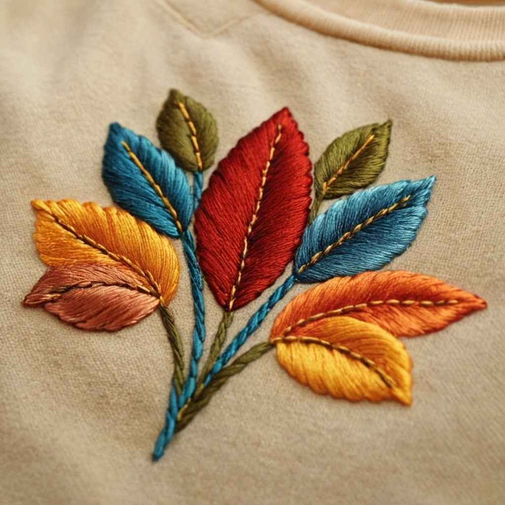 Hand Embroidery on Sweatshirt Stitching Techniques