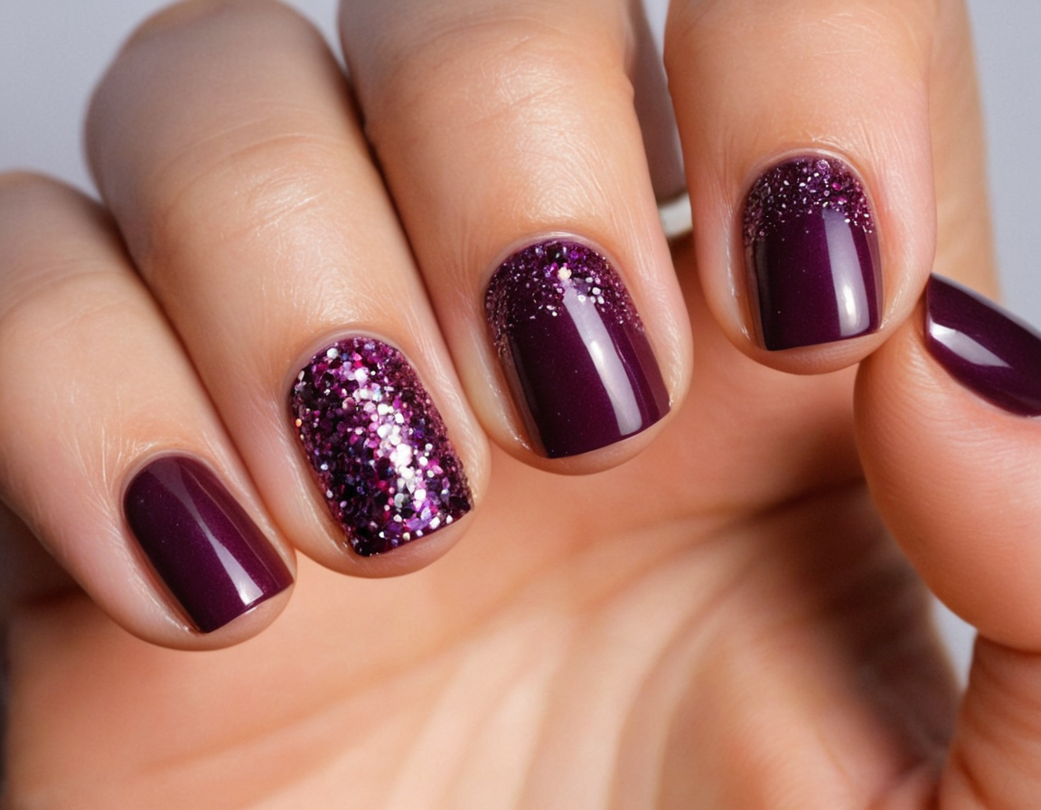 Dark Plum Nails